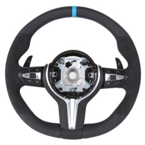 BMW Steering Wheel Replacement alcantara for BMW M2 M3 M4 M5 M6 M Performance Finish Weave Material Origin Glossy