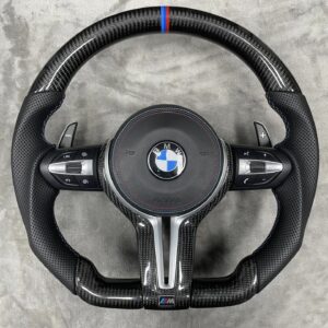 BMW 1 2 3 4 5 6 7 series x1 x2 x3 x4 x5 x6 F02 F30 F15 F20 sport flat bottomed carbon fiber steering wheel