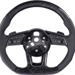 Custom Forged Carbon Fiber Perforated Leather Steering Wheel for Audi A3 A4 A5 A6 Q3 Q5 RS Models