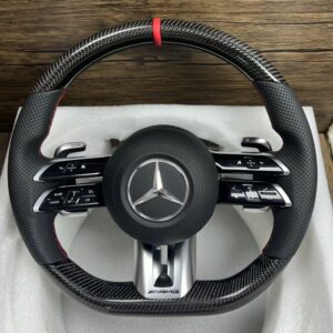 Mercedes-AMG Carbon Fiber "Dragonfly Style" Sports Steering Wheel，compatible with multiple models such as Mercedes C-Class (W205), E-Class (W213), GLC (X253), GLE (W167), etc