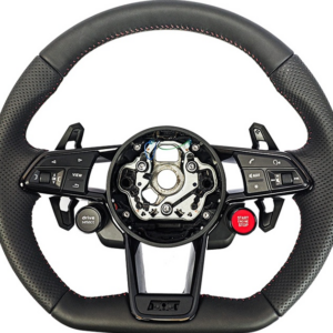 Custom Audi RS Style Perforated Leather Steering Wheel with Drive Select & Red Start Button for A3 A4 A5 A6 Q3 Q5 RS Models