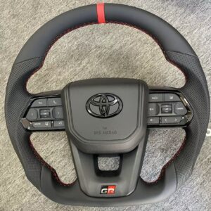 Toyota GR Red Line Sports Steering Wheel，Compatible models include Toyota Land Cruiser, Prado, RAV4, Camry, etc.