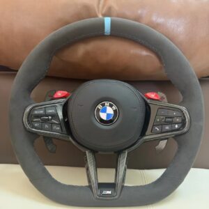 Premium Alcantara & Carbon Fiber Steering Wheel for BMW M G Series (ID8)
