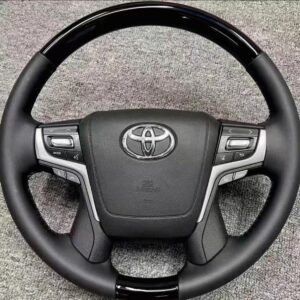 Toyota glossy carbon fiber leather multifunctional steering wheel，Common compatible models include Toyota Camry, Highlander, RAV4, Prado, etc.