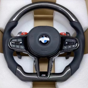 Premium CS Style Carbon Fiber Steering Wheel for BMW G Series/F Series (G30 F80 M3 M4), Custom Alcantara & Nappa Leather, Sport Racing Wheel Upgrade