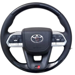 Toyota VX300 GR Piano Black Steering Wheel Silver Trim Black Leather