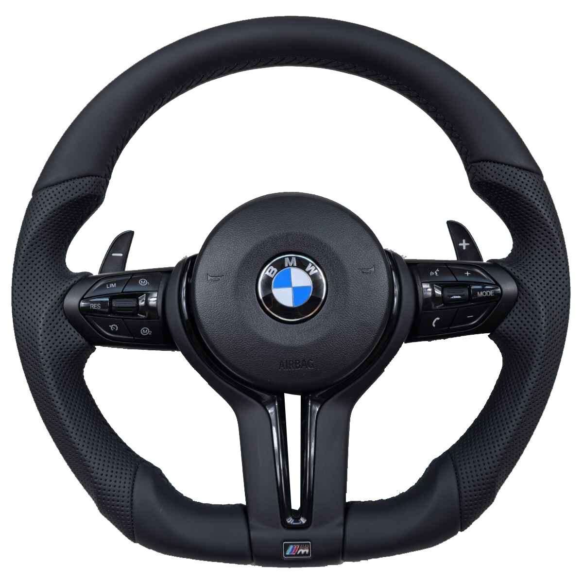 BMW M Sports Flat Leather Steering Wheel for M2 M6 X3 E83 E89 E90 540i 1 4 Series F20 F31 F87 F90
